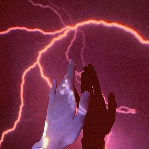 Abstract visual representing the human body with glowing energy lines.